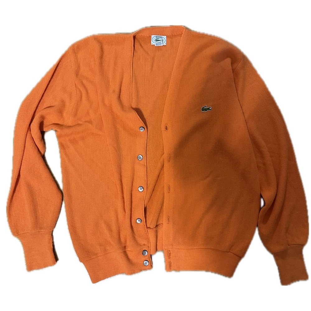 Vintage izod Lacoste orange cardigan